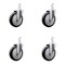 Service Caster Regency 600CASTHD4P Replacement Caster Set, 4PK REG-SCC-SQ20S514-PPUB-BLK-34-4 - alternate 1